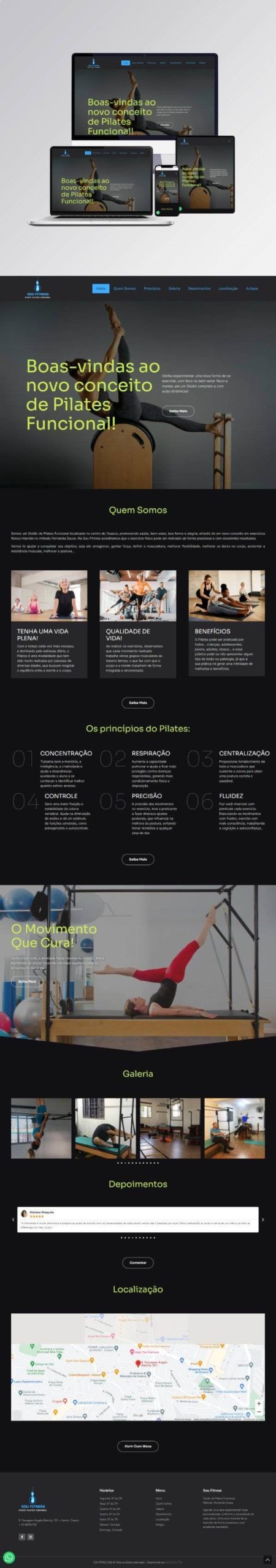 portifólio sou fitness stúdio de pilates