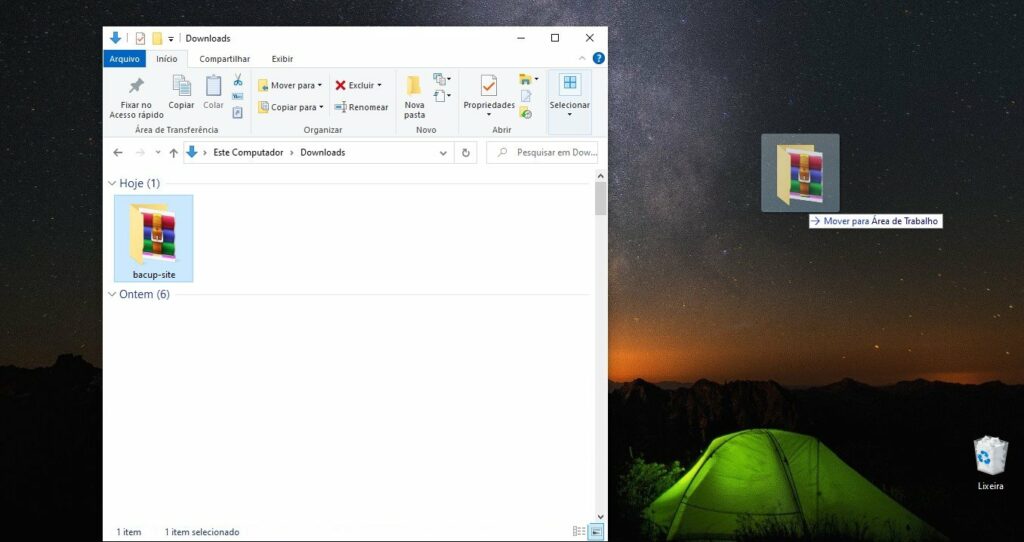 backup externo sites
