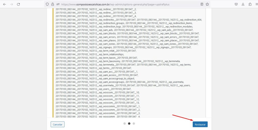 backup interno sites