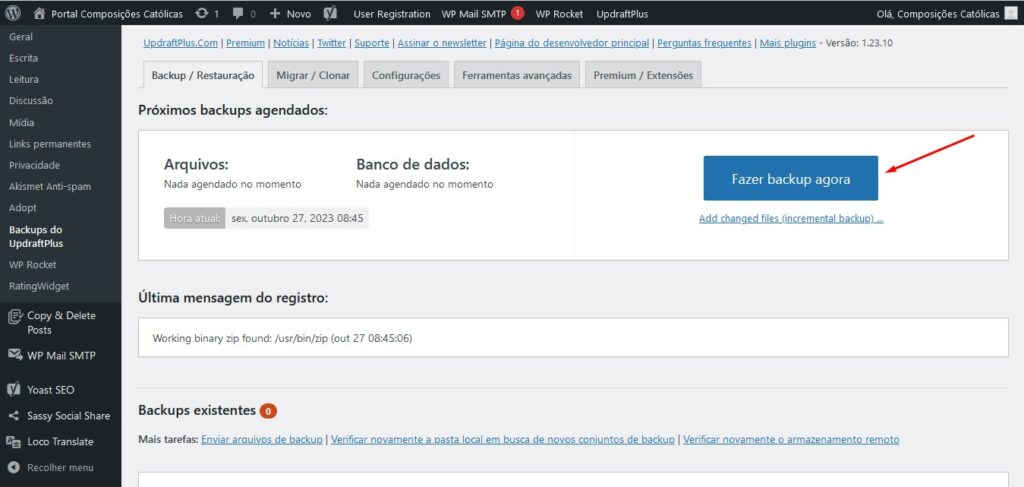 backup interno sites